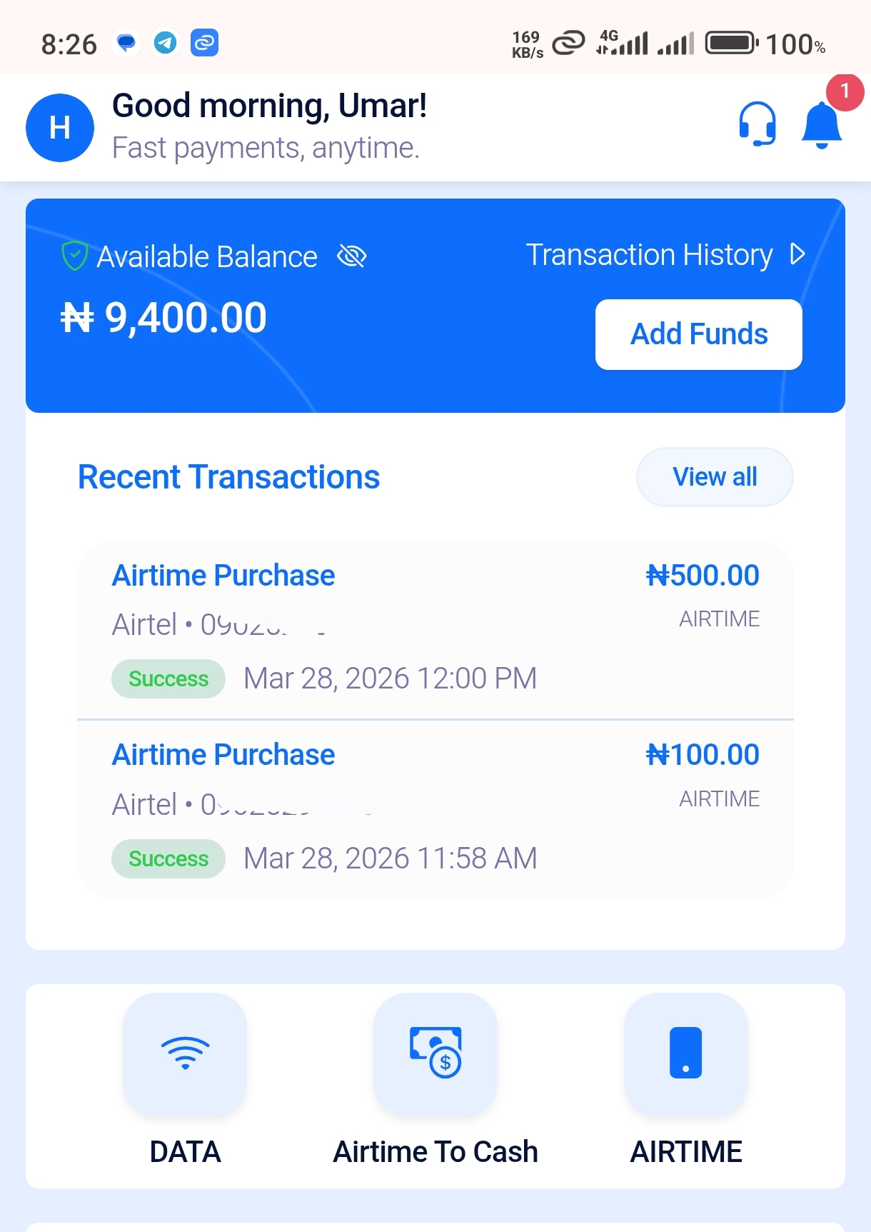 Demo Store dashboard preview
